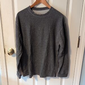 L.L. Bean Gray Crewneck Sweater Classic Knit Design